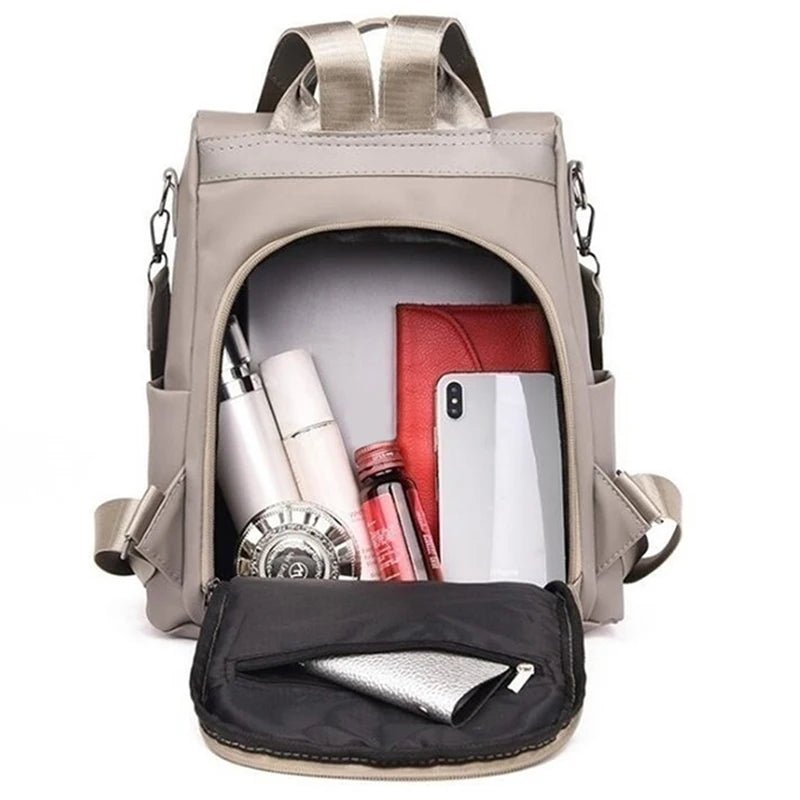 New Women's Multifunction Backpack Casual Solid Color School Bag For Girls Fashion Detachable Strap Travel Shoulder Bag - Checkouts UK