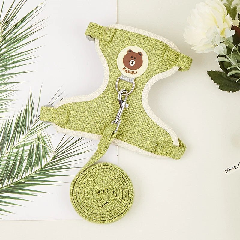 Newest Cute Rabbit Harness and Leash Set Bunny Pet Accessories Vest Harnesses Rabbit Leashes for Outdoor Walking Pets Supplies - Furbury