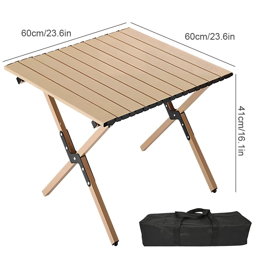 Outdoor Folding Table Camping Table Portable Table for Picnic Camping Hiking Travel BBQ with Carrying Bag - Checkouts UK