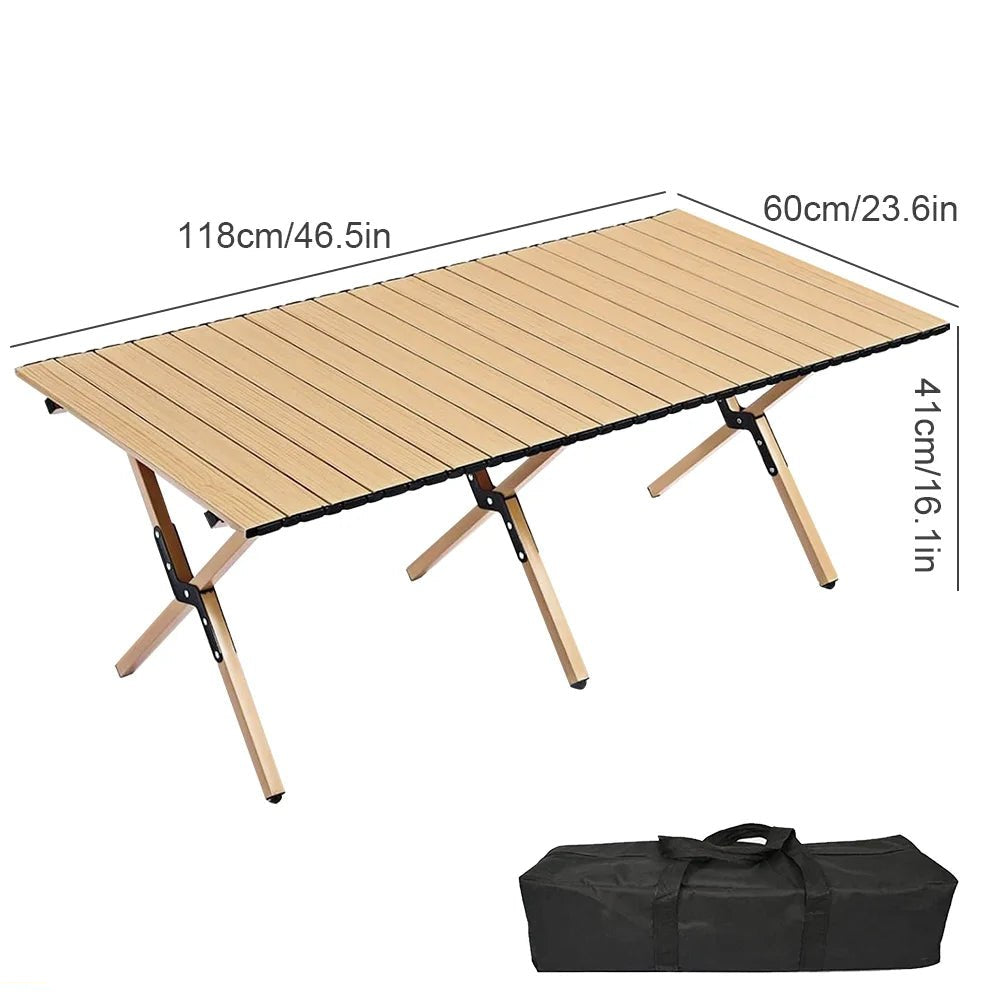 Outdoor Folding Table Camping Table Portable Table for Picnic Camping Hiking Travel BBQ with Carrying Bag - Checkouts UK