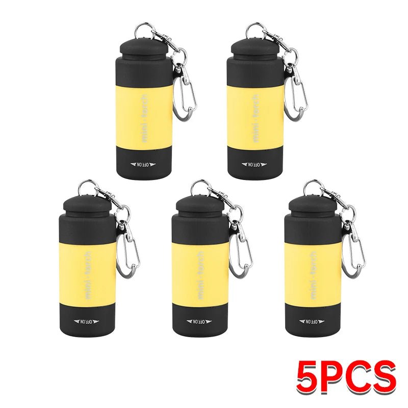 Outdoor Keychain Flashlight Rechargeable LED Mini Pocket Flashlight For Camping Hiking Emergencies - Checkouts UK