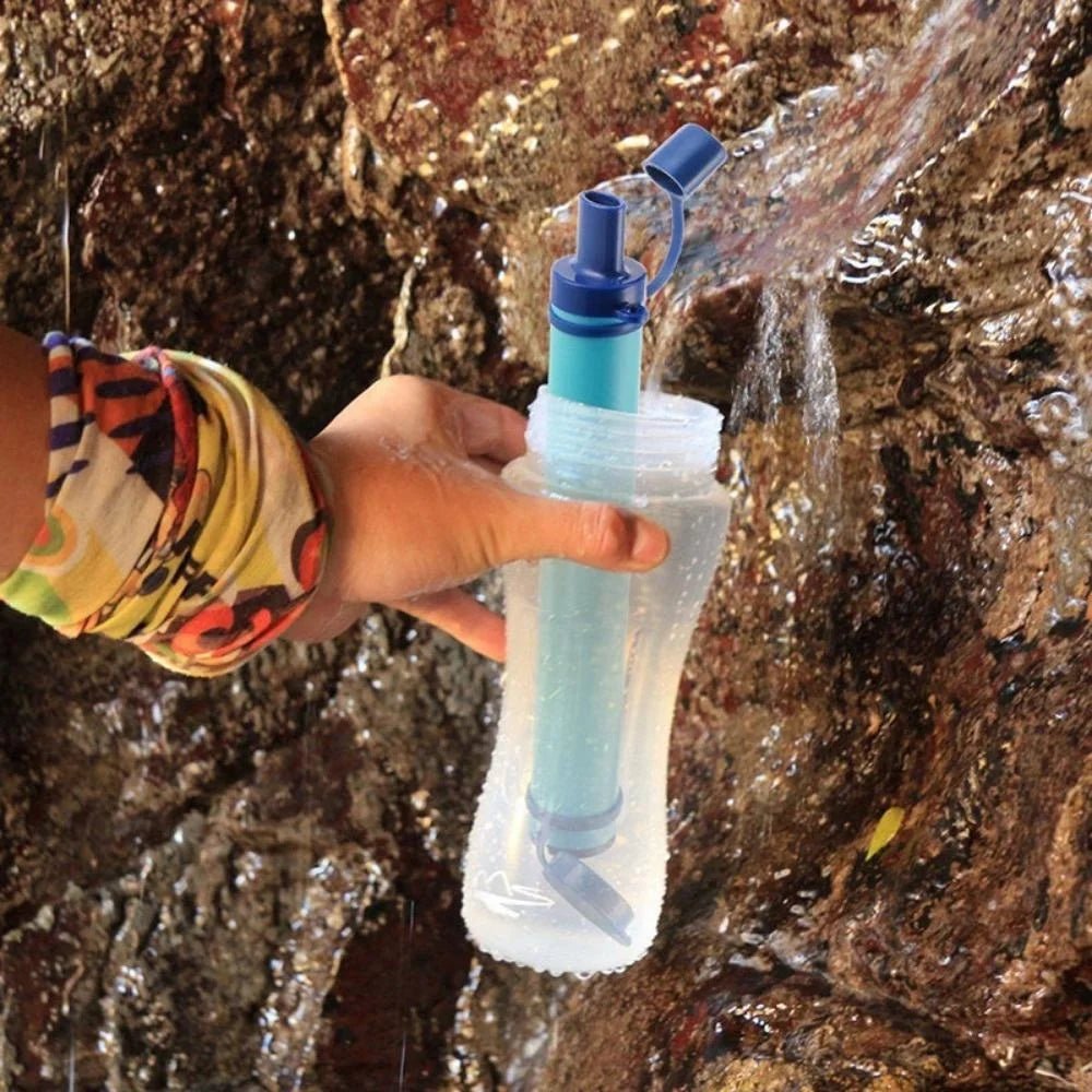Outdoor Water Purifier Camping Hiking Emergency Life Portable Purifier Water Filter Suitable for Streams, Lakes Outdoors Camping - Checkouts UK