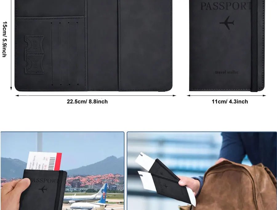 Passport Holder for Travel Essentials Passport Wallet Cover Case for Travel Accessories,Passport Book Holders for Women/Men - Checkouts UK