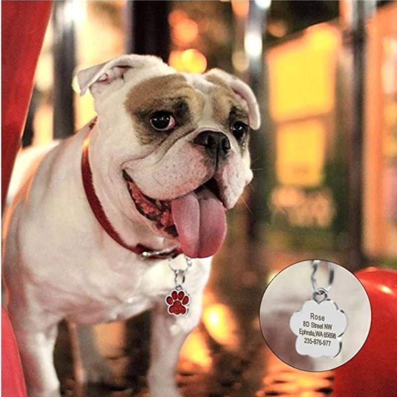 Personalized Pet Engraving ID Name Tag Dog Anti - lost Custom Collar Leash Accessories Cat ID Phone Tag Pendant Puppy Decorations - Furbury