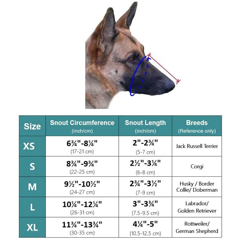 Pet Dog Muzzles Adjustable Breathable Dog Mouth Cover Anti Bark Bite Mesh Dogs Mouth Muzzle Mask For Dogs Long Mouth Doggy Use - Checkouts UK