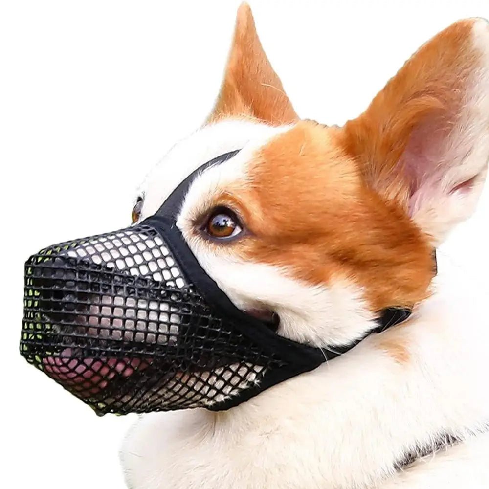 Pet Dog Muzzles Adjustable Breathable Dog Mouth Cover Anti Bark Bite Mesh Dogs Mouth Muzzle Mask For Dogs Long Mouth Doggy Use - Checkouts UK