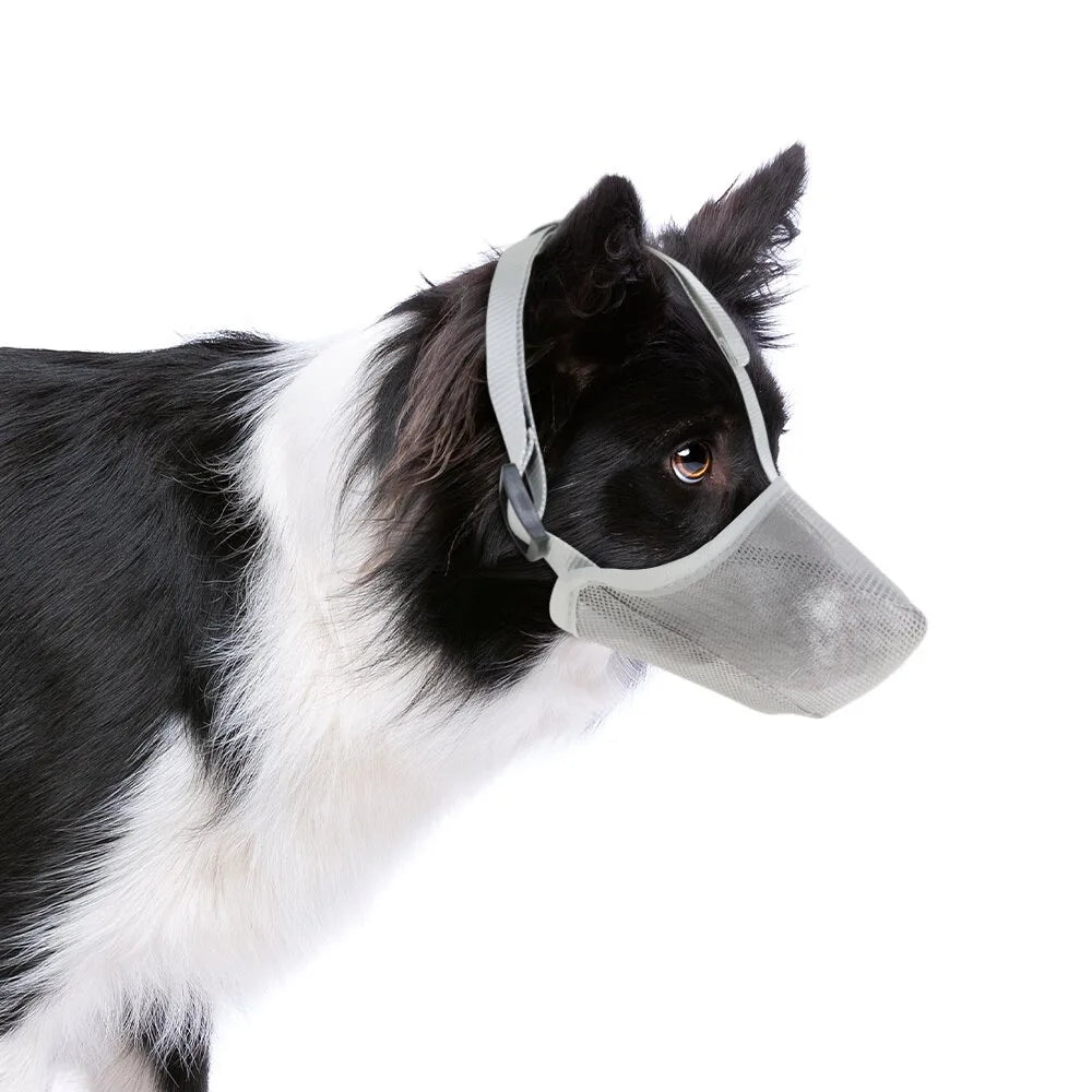 Pet Dog Muzzles Adjustable Breathable Dog Mouth Cover Anti Bark Bite Mesh Dogs Mouth Muzzle Mask For Dogs Long Mouth Doggy Use - Checkouts UK