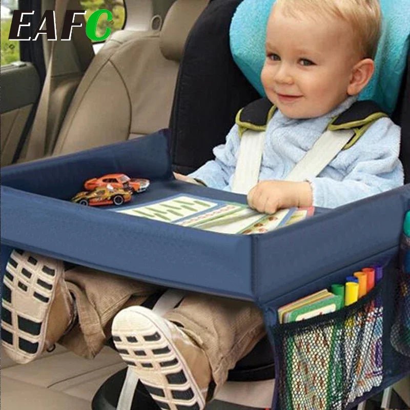 Portable Car Seat Baby Tray Stroller Kids Toy Food Water Holder Desk Waterproof Children Table For Car New Child Table Stor - Checkouts UK