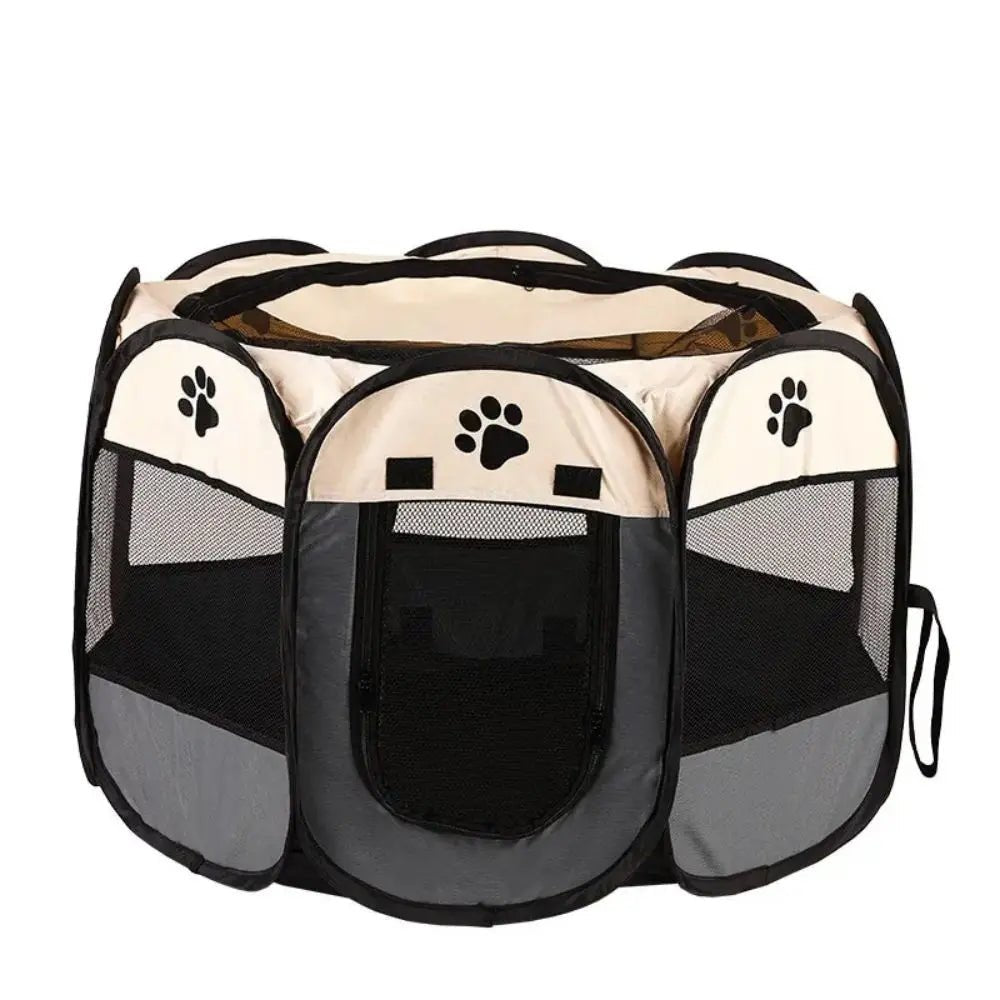 Portable Foldable Pet Tent Kennel Octagonal Fence Puppy Shelter Easy To Use Outdoor Easy Operation Large Dog Cages Cat Fences - Furbury