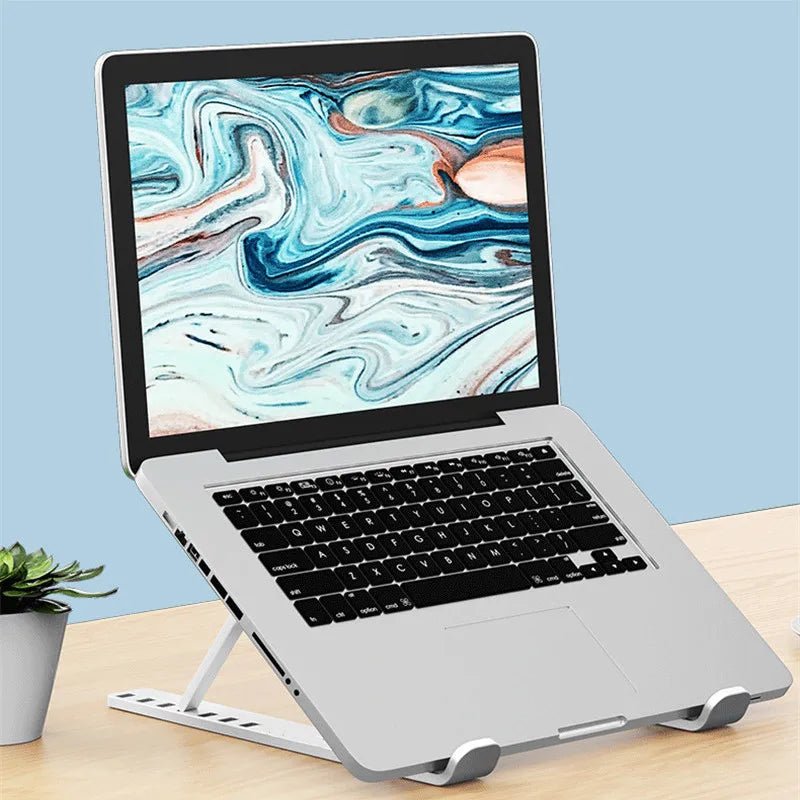 Portable Laptop Stand 7/10 Gears Foldable ABS Tablet for Macbook Apple Air Pro Lenovo Samsung Bracket Universal Pad PC Holder - Checkouts UK