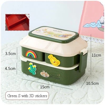 Portable Lunch Box For Girls School Kids Plastic Picnic Bento Box Microwave Food Box With Compartments Storage Containers - Checkouts UK
