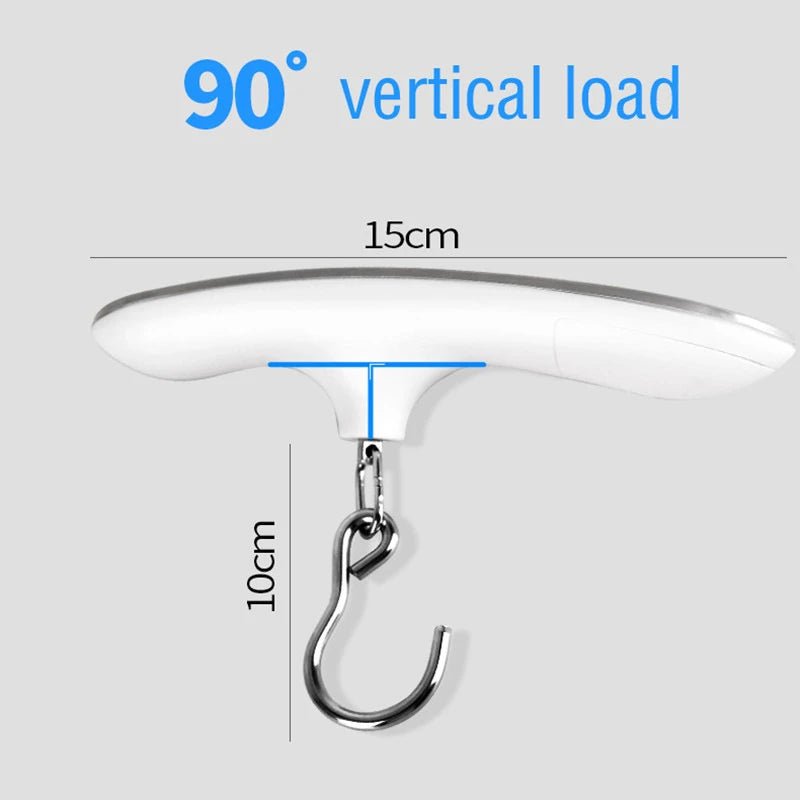 Portable Scale Digital LCD Display 110lb/50kg Electronic Luggage Hanging Suitcase Travel Weighs Baggage Fishing Scale with Hook - Checkouts UK