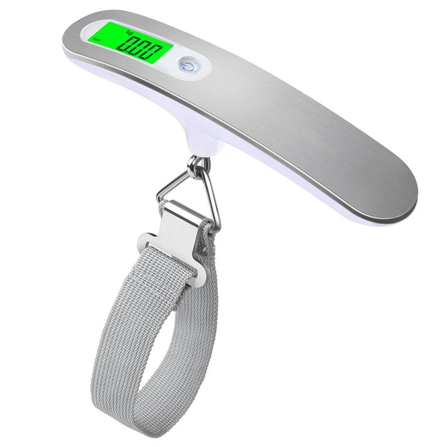 Portable Scale Digital LCD Display 110lb/50kg Electronic Luggage Hanging Suitcase Travel Weighs Baggage Fishing Scale with Hook - Checkouts UK