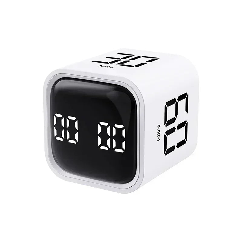 Productivity Cube Timer Gravity Sensor Flipping LED Display 4 Preset Time Dual Modes Countdown Cooking Study Mini Digital Timer - Checkouts UK