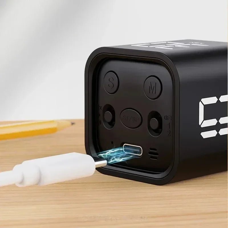 Productivity Cube Timer Gravity Sensor Flipping LED Display 4 Preset Time Dual Modes Countdown Cooking Study Mini Digital Timer - Checkouts UK