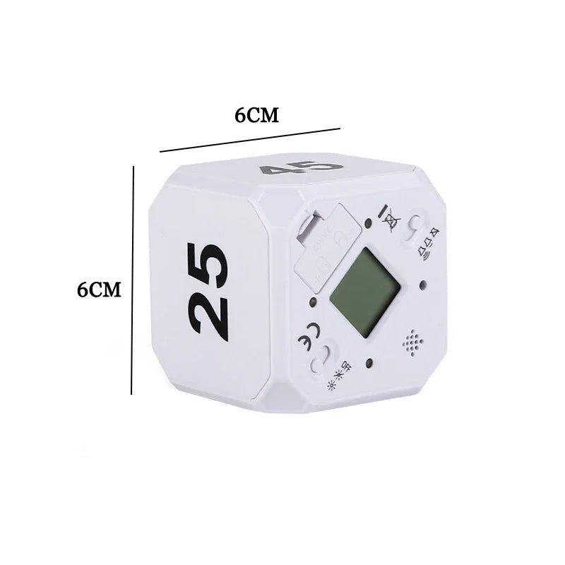 Productivity Cube Timer Gravity Sensor Flipping LED Display 4 Preset Time Dual Modes Countdown Cooking Study Mini Digital Timer - Checkouts UK