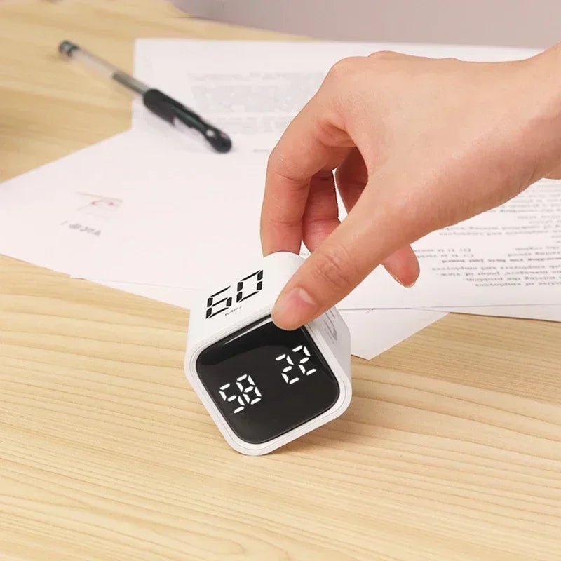 Productivity Cube Timer Gravity Sensor Flipping LED Display 4 Preset Time Dual Modes Countdown Cooking Study Mini Digital Timer - Checkouts UK