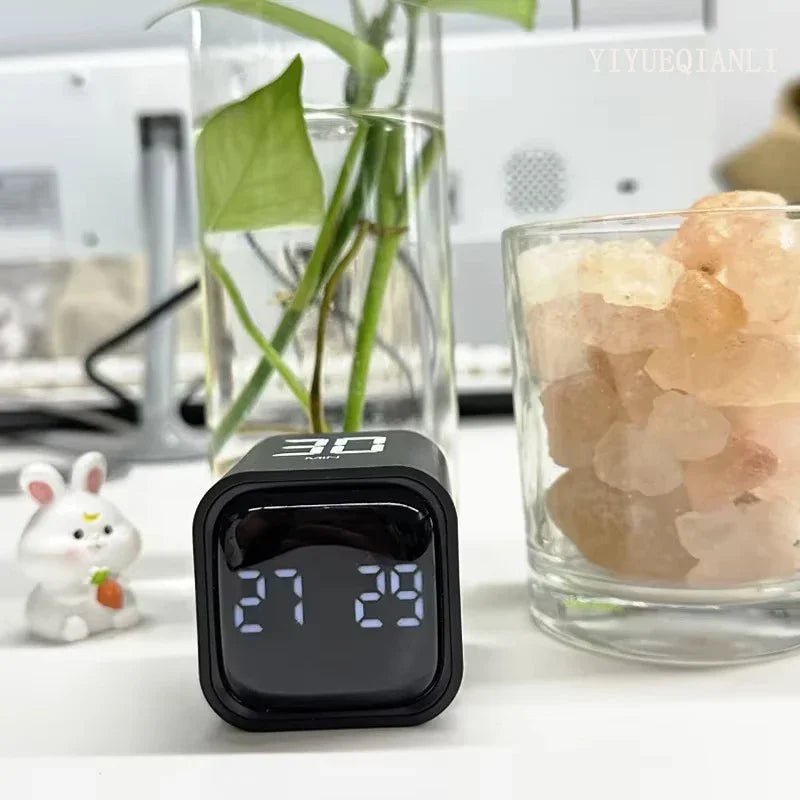 Productivity Cube Timer Gravity Sensor Flipping LED Display 4 Preset Time Dual Modes Countdown Cooking Study Mini Digital Timer - Checkouts UK