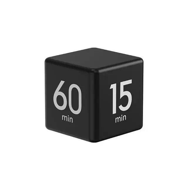 Productivity Cube Timer Gravity Sensor Flipping LED Display 4 Preset Time Dual Modes Countdown Cooking Study Mini Digital Timer - Checkouts UK