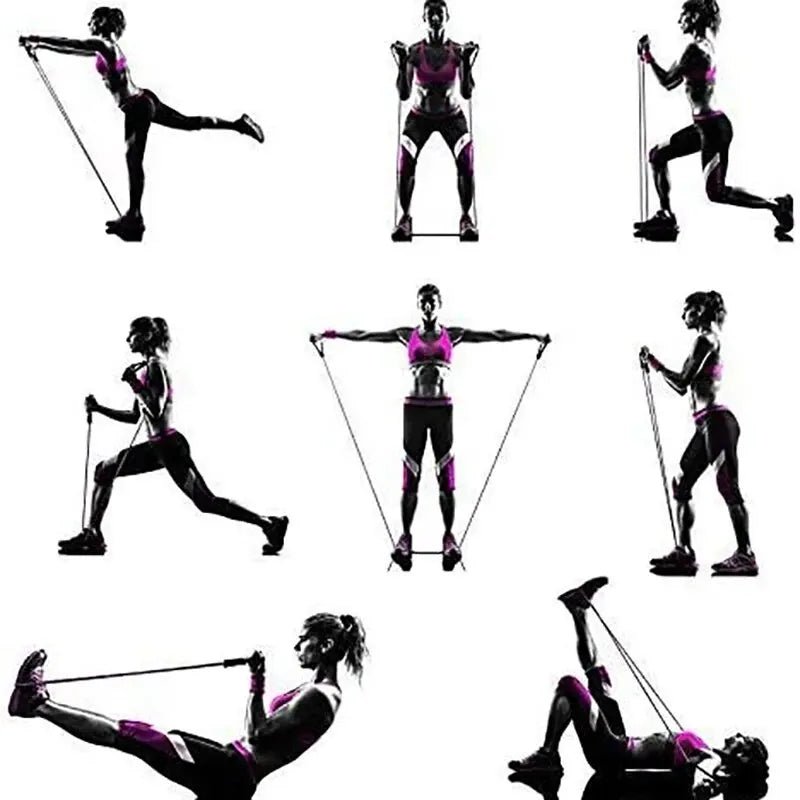 Resistance Bands With Handles, Exercise Bands, Workout Bands With Handles For Men Women, Strength Training Equipment At Home - Checkouts UK