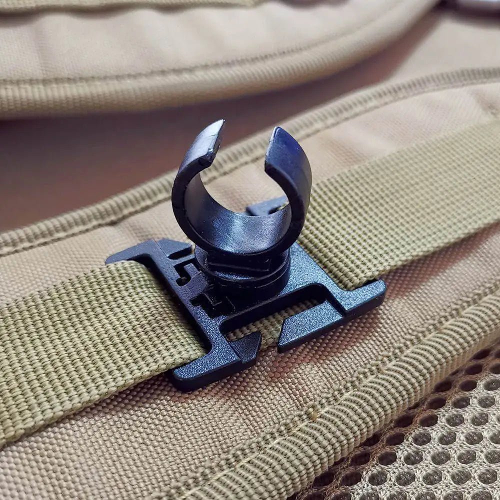 Ring Flashlight Work Backpack Lamp Outdoor Hike Climb Pack Light Holder Water Pipe Pole Tool Clamp Shoulder Tape Clip - Checkouts UK