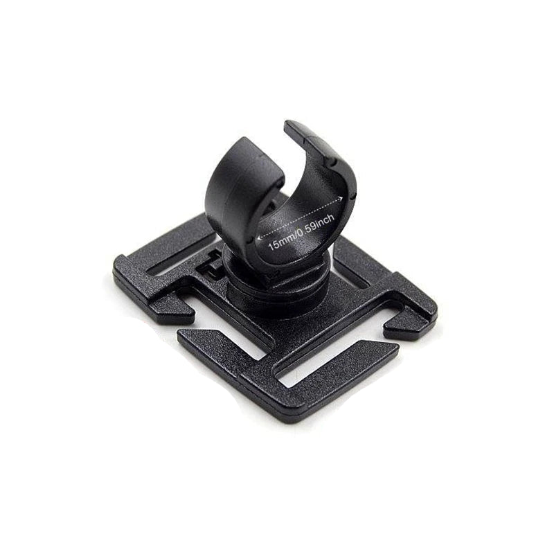 Ring Flashlight Work Backpack Lamp Outdoor Hike Climb Pack Light Holder Water Pipe Pole Tool Clamp Shoulder Tape Clip - Checkouts UK
