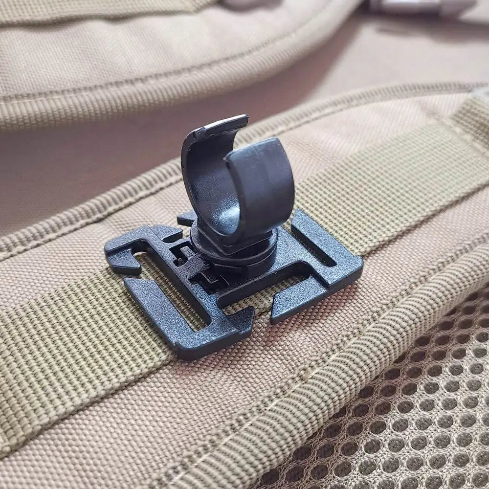 Ring Flashlight Work Backpack Lamp Outdoor Hike Climb Pack Light Holder Water Pipe Pole Tool Clamp Shoulder Tape Clip - Checkouts UK