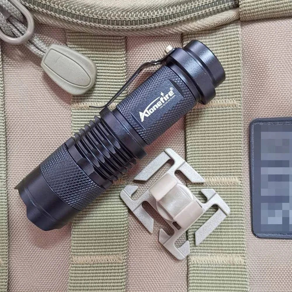 Ring Flashlight Work Backpack Lamp Outdoor Hike Climb Pack Light Holder Water Pipe Pole Tool Clamp Shoulder Tape Clip - Checkouts UK