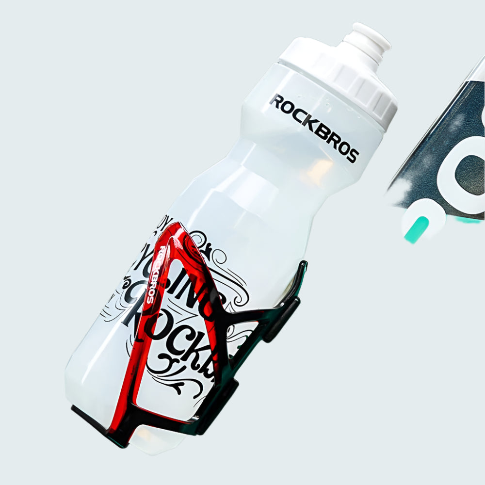 ROCKBROS Cycling Water Bottle+Water Bottle Holder 2 - Piece Set - 750ml Sports Water Bottle+Integrated Molded Water Bottle Holder - Checkouts UK