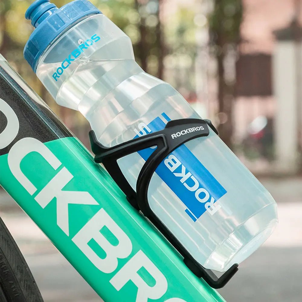 ROCKBROS Cycling Water Bottle+Water Bottle Holder 2 - Piece Set - 750ml Sports Water Bottle+Integrated Molded Water Bottle Holder - Checkouts UK