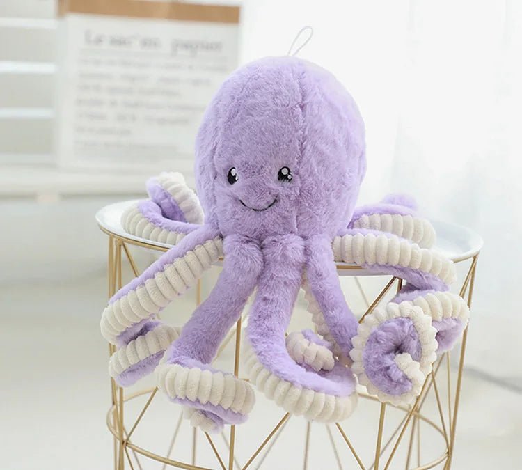 Simulation Octopus Doll Color Plush Toy Ocean Submarine Creature Squid Pet Sound Toy Decorative Ornaments Small Gifts Pet Toy - Furbury