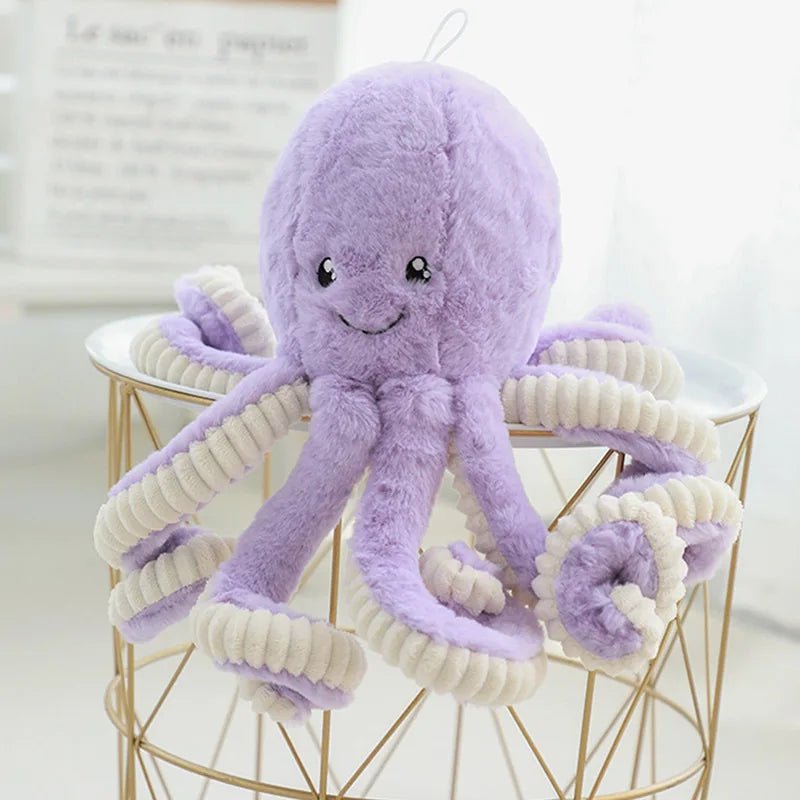 Simulation Octopus Doll Color Plush Toy Ocean Submarine Creature Squid Pet Sound Toy Decorative Ornaments Small Gifts Pet Toy - Furbury