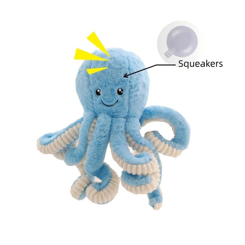 Simulation Octopus Doll Color Plush Toy Ocean Submarine Creature Squid Pet Sound Toy Decorative Ornaments Small Gifts Pet Toy - Furbury