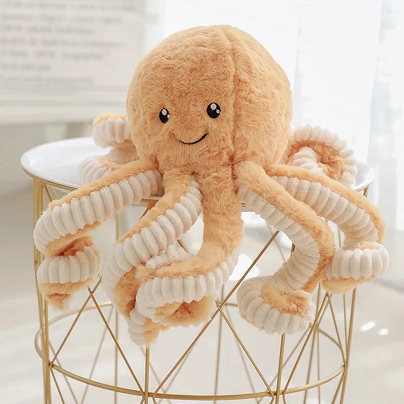 Simulation Octopus Doll Color Plush Toy Ocean Submarine Creature Squid Pet Sound Toy Decorative Ornaments Small Gifts Pet Toy - Furbury