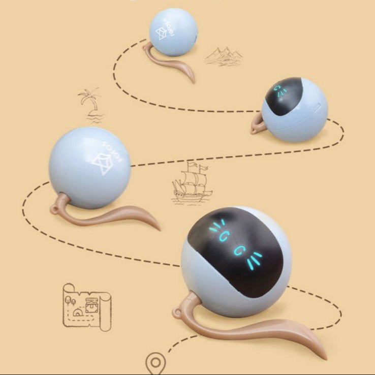 Smart Cat Toy USB Rechargeable Kitten Automatic Ball Toys Electric Jumping Ball Self Rotating Toys For Cat Kitten Dog Puppy Kids - Checkouts UK