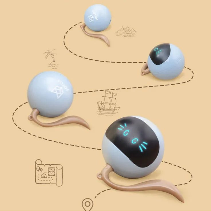 Smart Cat Toy USB Rechargeable Kitten Automatic Ball Toys Electric Jumping Ball Self Rotating Toys For Cat Kitten Dog Puppy Kids - Checkouts UK