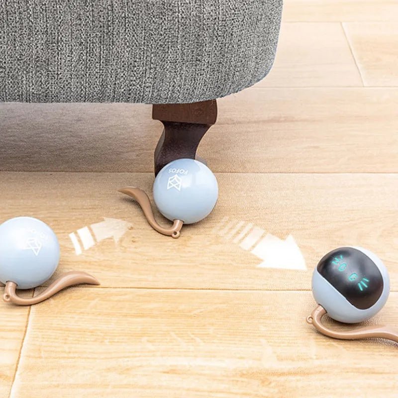 Smart Cat Toy USB Rechargeable Kitten Automatic Ball Toys Electric Jumping Ball Self Rotating Toys For Cat Kitten Dog Puppy Kids - Checkouts UK