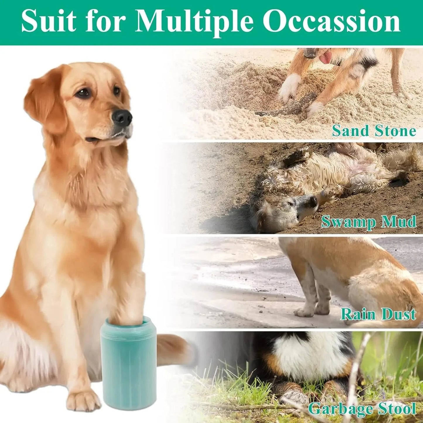 Soft Silicone Material Pet Foot Wash Cup, Cat and Dog Foot Cleaner, Portable Massage, Bath Cleaning Supplies - Checkouts UK