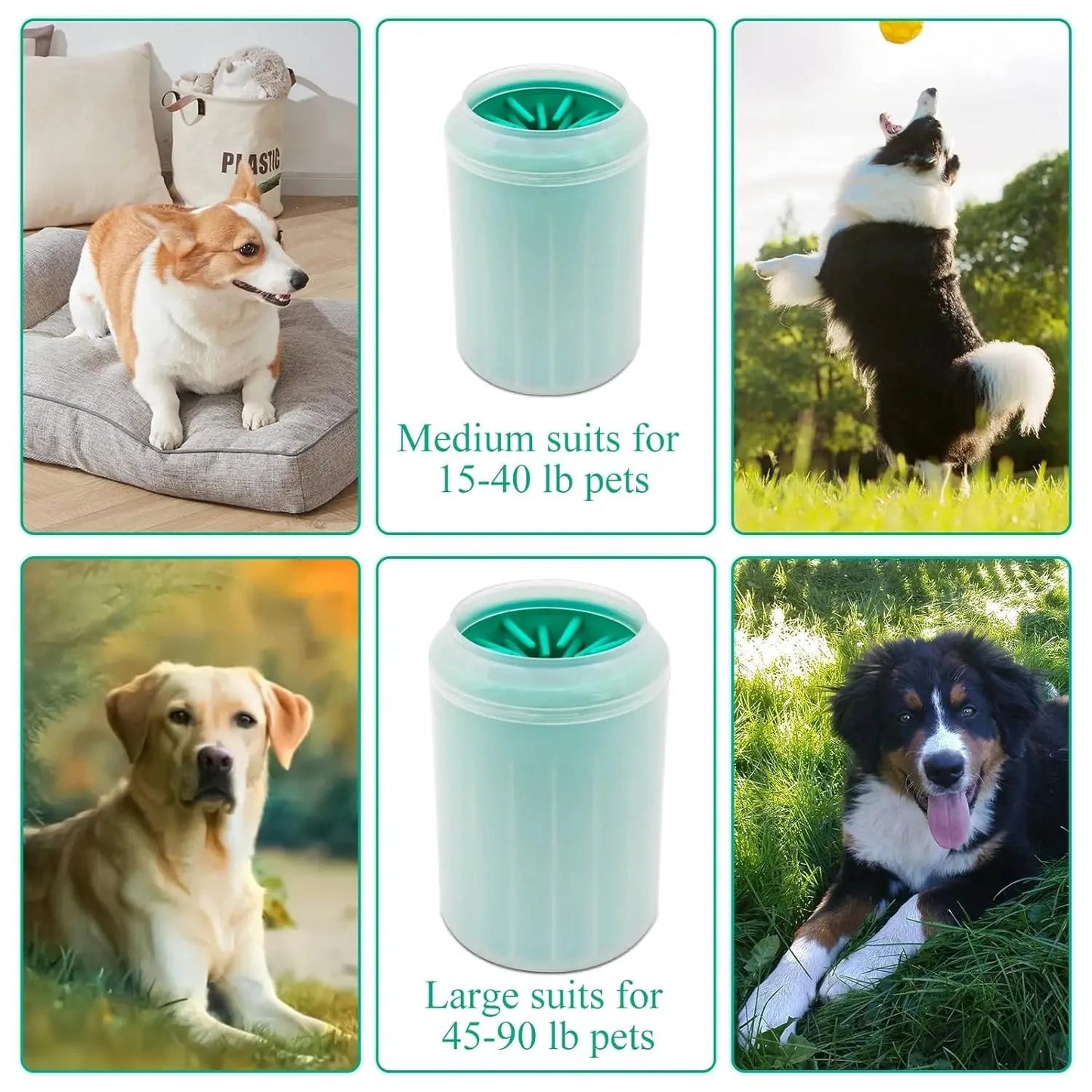Soft Silicone Material Pet Foot Wash Cup, Cat and Dog Foot Cleaner, Portable Massage, Bath Cleaning Supplies - Checkouts UK
