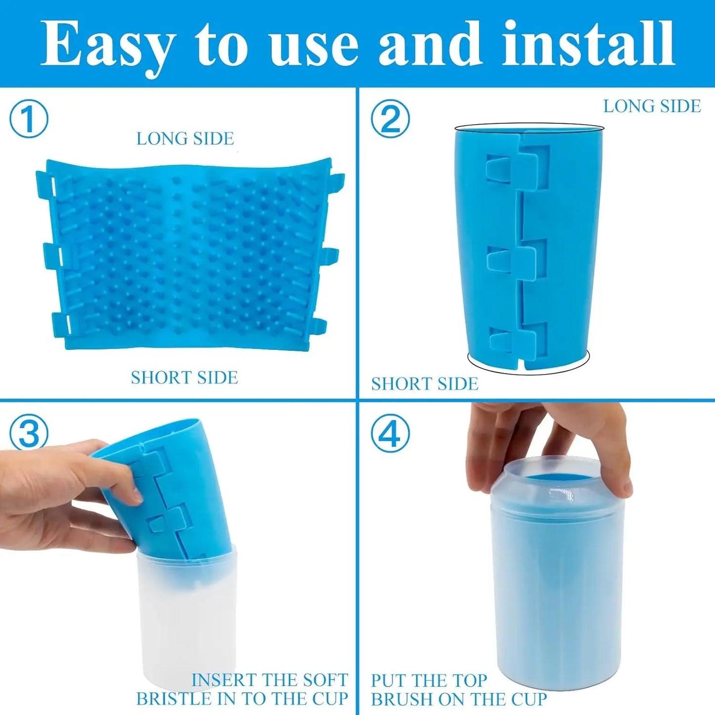 Soft Silicone Material Pet Foot Wash Cup, Cat and Dog Foot Cleaner, Portable Massage, Bath Cleaning Supplies - Checkouts UK