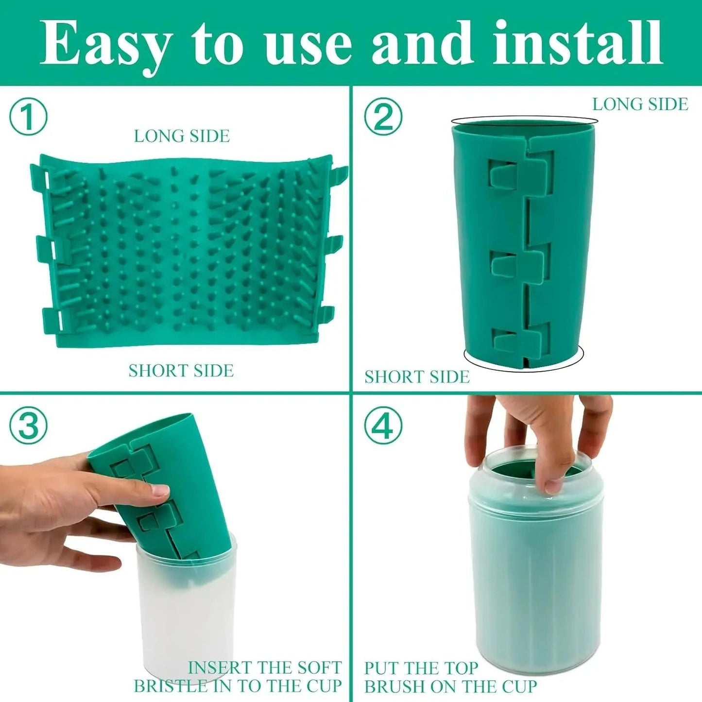 Soft Silicone Material Pet Foot Wash Cup, Cat and Dog Foot Cleaner, Portable Massage, Bath Cleaning Supplies - Checkouts UK