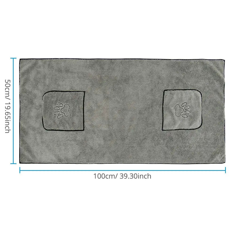 Super Absorbent Big Puppy Pet Dog Towel Bathrobe Bath Towels Quick - Drying Cat Bath Towel Bath Supplies Dog Towel Microfiber - Checkouts UK
