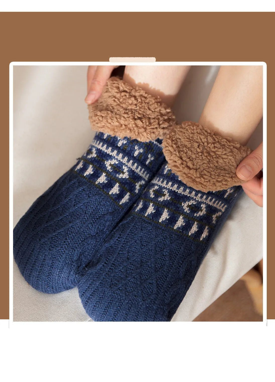 Super Warm Winter Non - slip Floor Socks Women Men Snow Socks Sleep Carpet Socks Slippers Socks Women Velvet Boot Unsiex Home Wear - Checkouts UK