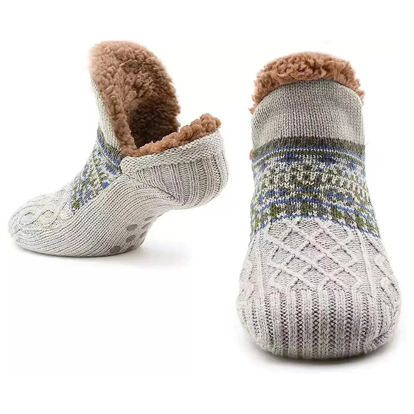 Super Warm Winter Non - slip Floor Socks Women Men Snow Socks Sleep Carpet Socks Slippers Socks Women Velvet Boot Unsiex Home Wear - Checkouts UK