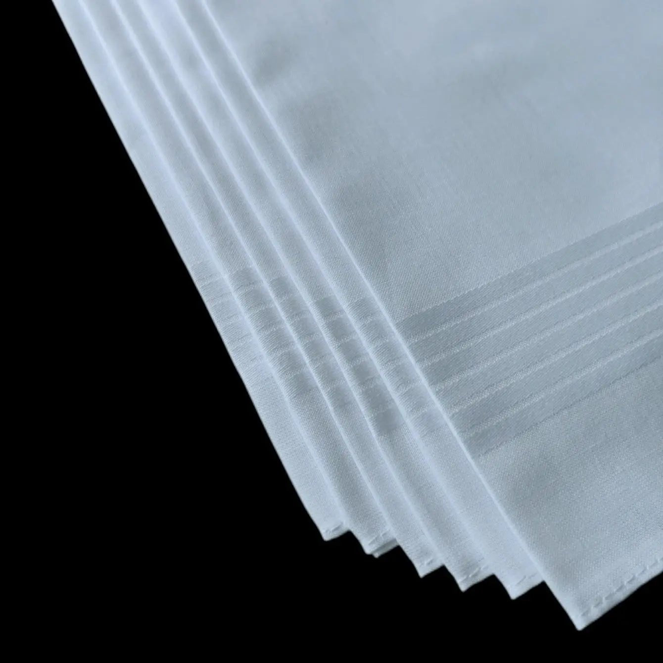 Thin feel Cotton 40cm pure white handkerchief. Business suit napkin restaurant handkerchief 6PCS - Checkouts UK