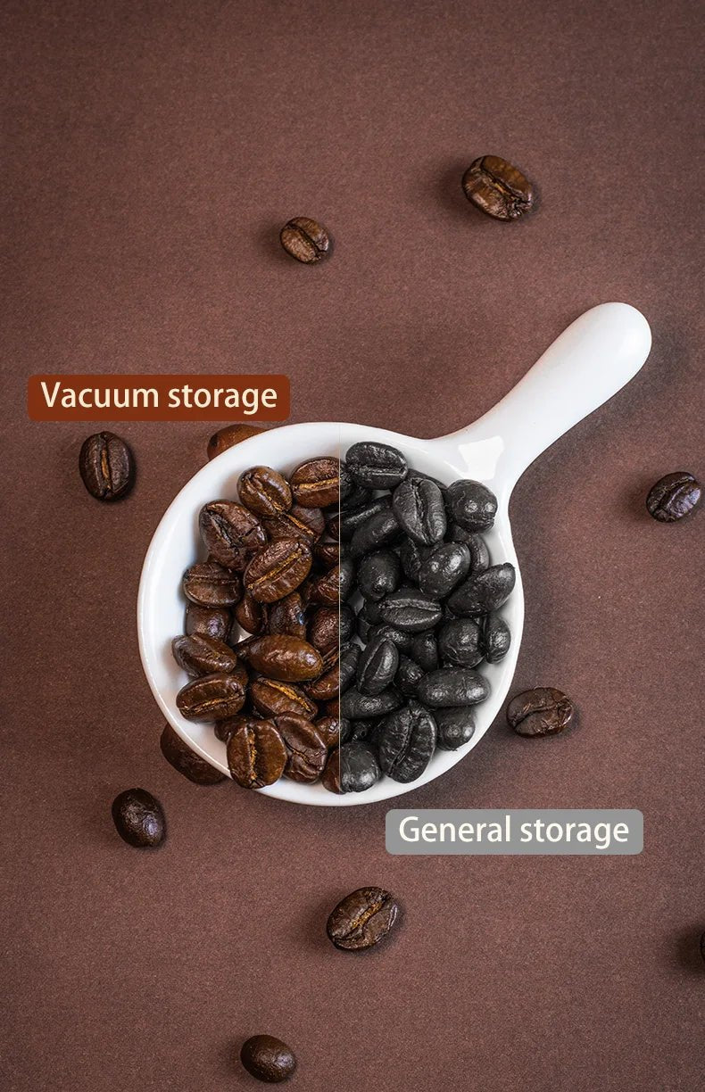 Vacuum Sealed Jug Coffee Beans Glass Airtight Canister Food Grains Candy Keep Fresh Storage Jar Kitchen Accessories - Checkouts UK