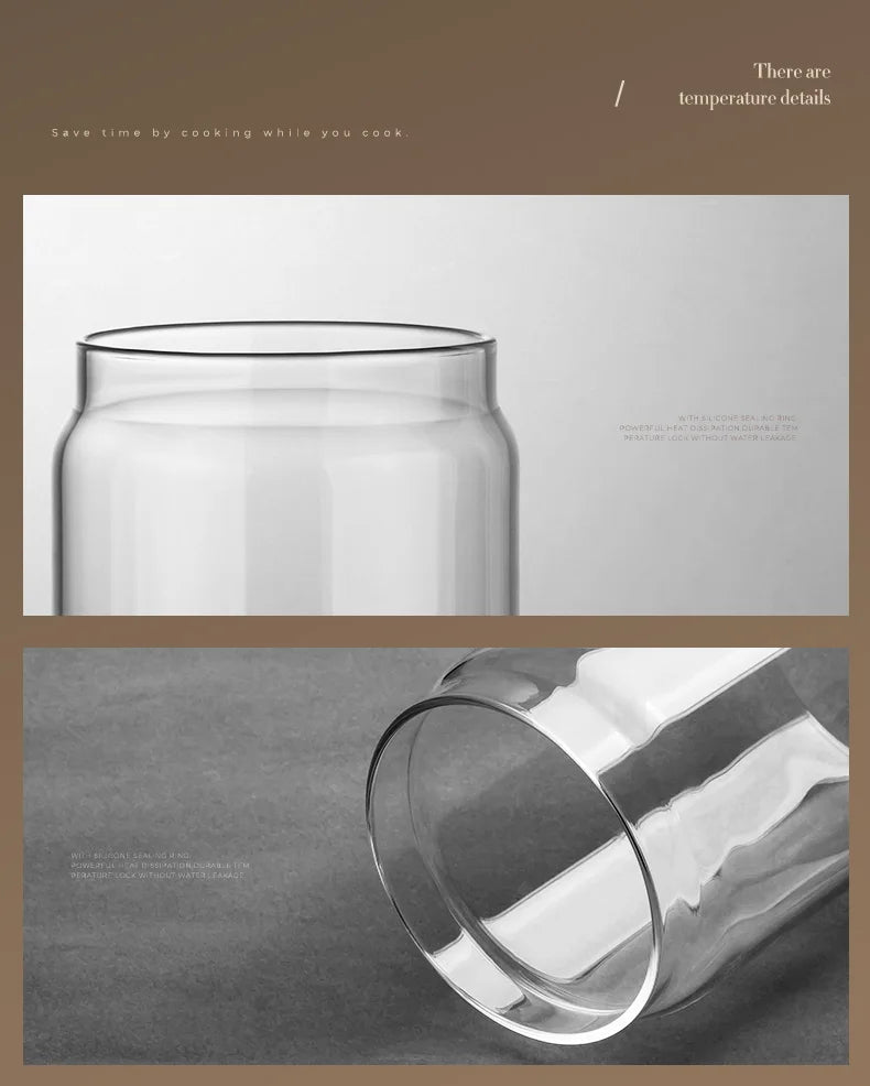 Vacuum Sealed Jug Coffee Beans Glass Airtight Canister Food Grains Candy Keep Fresh Storage Jar Kitchen Accessories - Checkouts UK