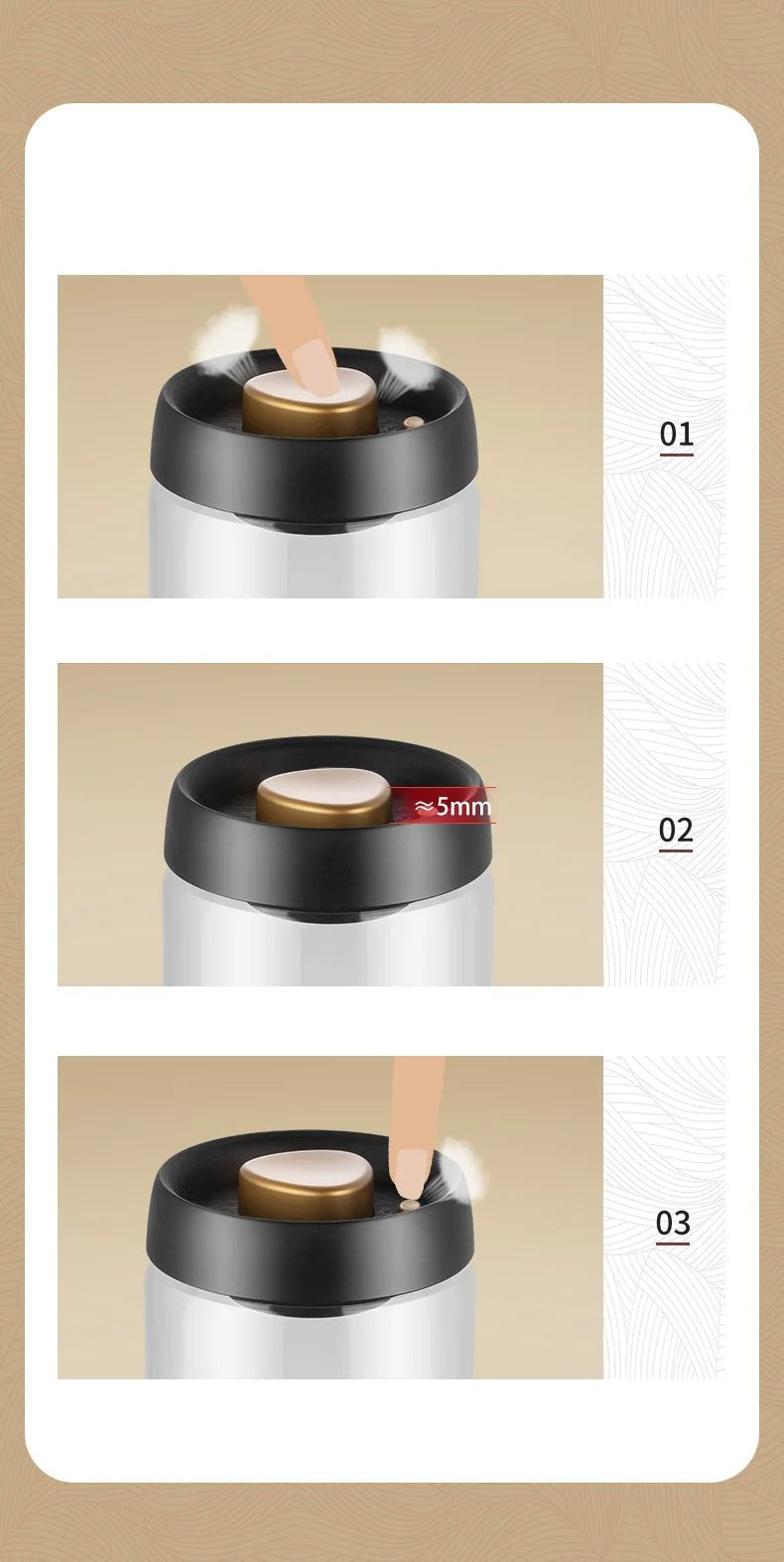Vacuum Sealed Jug Coffee Beans Glass Airtight Canister Food Grains Candy Keep Fresh Storage Jar Kitchen Accessories - Checkouts UK
