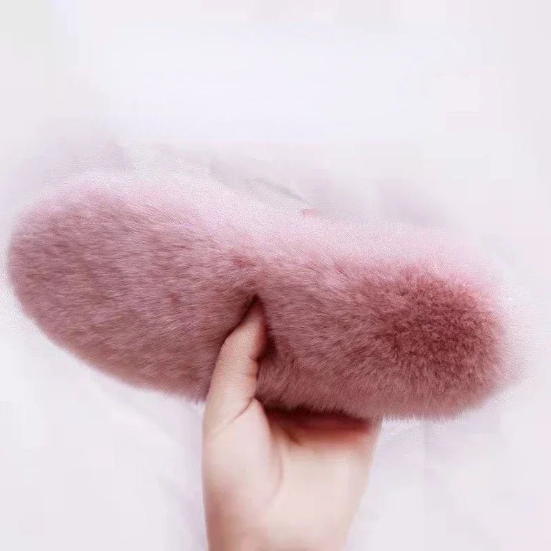 Warm Imitation Rabbit Fur Insoles Winter Warm Plush Men Women Insoles Soft Thick Winter Warm Insole Men's and Women's Insole - Checkouts UK