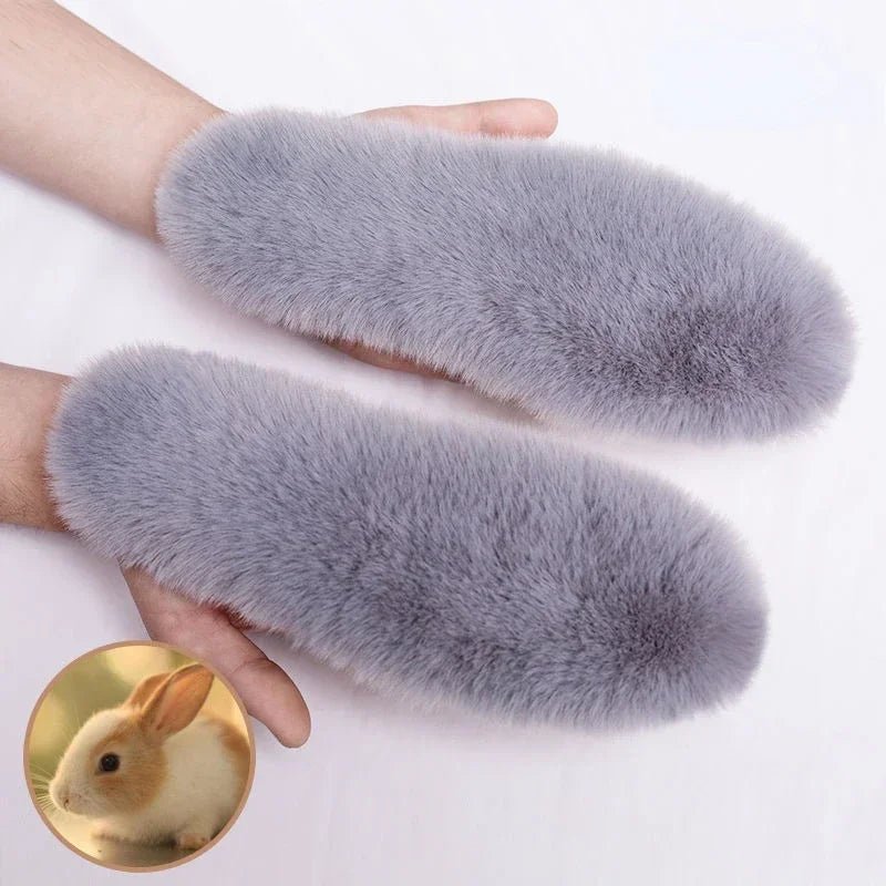 Warm Imitation Rabbit Fur Insoles Winter Warm Plush Men Women Insoles Soft Thick Winter Warm Insole Men's and Women's Insole - Checkouts UK